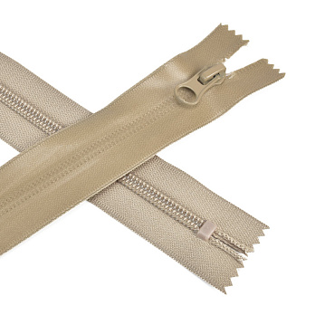 Молния спиральная неразъемная Водоотталкивающая, 18 см, Тип 7, Койот (ZIP-060473)