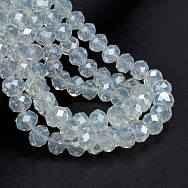 Намистини ронделі, 10х7 мм, Напівпрозорі опал (BUS-057165)