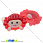 /p8962-pugovica-plastikovaya-na-nozhke-devochka-22x17x8-mm-krasnaya/