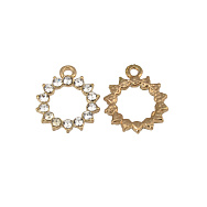 Підвіска метал. Кругла зі стразами, 17х14 мм, Золото (POD-054996)