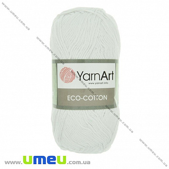 Пряжа YarnArt Eco-cotton 100 г, 220 м, Біла 760 (YAR-025215)