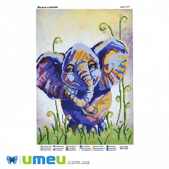 Схема для выш. бісером, Юма, Веселе слоненя, 38х28 см (UPK-048460)