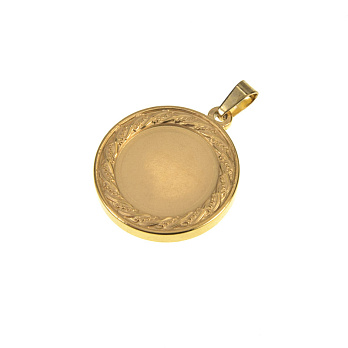 Основа круглая из нерж. стали, 24,5х21,5 мм, 15 мм, Золото (STL-059501)