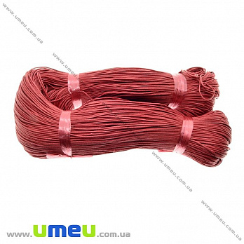 Вощений шнур (котон), 1 мм, Червоний (LEN-000362)