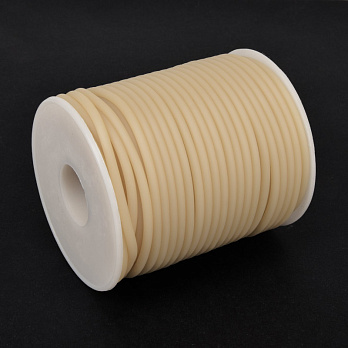 Шнур каучуковий порожнистий, 3 мм, Бежевий світлий (LEN-057002)