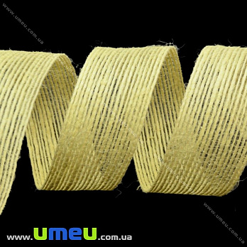 Мешковина с леской, 25 мм, Желтая (LEN-025641)