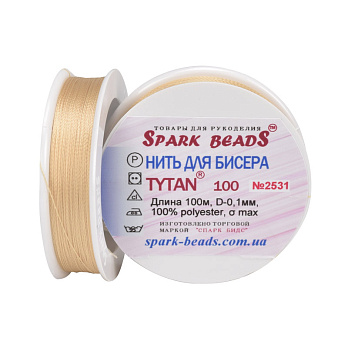 Нить для бисера Титан 100, Пшеничная №2531, 100 м (MUL-020519)