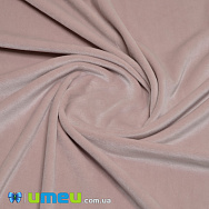 Оксамит китайський стрейчевий на трикотажі Плюшевий, пудровий, 20х29 см (TKN-040575)