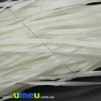 Рафія 10 мм, Біла глянцева (KNT-037327)