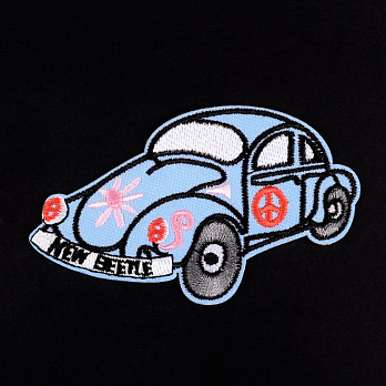 Термоаплікація дитяча Машинка блакитна, 9,5 х5,5 см (APL-055128)