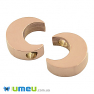 Намистина з нержавіючої сталі Місяць, 8х7 мм, Рожеве золото (STL-044600)