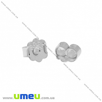 Заглушки для пусет Срібло (925 проба), 4,5х4,5 мм (SER-028506)