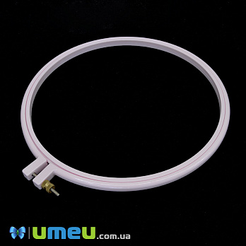 Пяльцы пластиковые HELLO 24 см с металлическим винтом, Розовые светлые (MUL-045017)