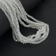 Намистини ронделі, 3,5х3 мм, Прозорі АВ (BUS-057220)