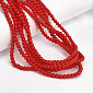 Намистини скляні, 4,5 мм, Круглі, Червоні (BUS-057231)