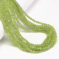 Бусины Кошачий глаз, Синт. камень, 3 мм, Оливковые, Круглые граненые (BUS-054298)