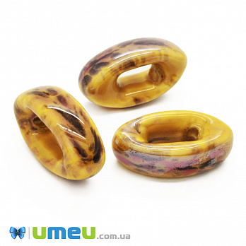 Намистина керамічна, 28х9х16 мм, Жовта (BUS-010529)