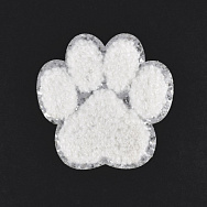 Термоаплікація Лапка, 6х6 см, Біла зі сріблом (APL-061463)