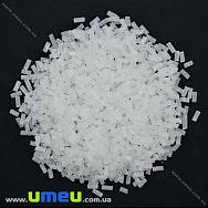 Бісер китайський стеклярус, 4,5 мм, Білий напівпрозорий (BIS-033236)