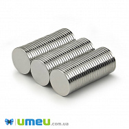 Магніт неодимовий для брошок Круглий, 15х1,3 мм (OSN-039337)