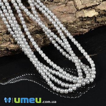 Намистини чеське скло Preciosa Перли 3 мм 70041, Сірі (BUS-040246)