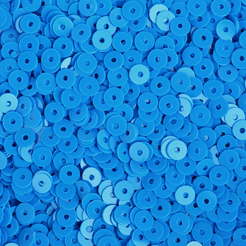 Паєтки Індія круглі плоскі, 4 мм, Блакитні (PAI-053451)