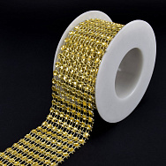 Стразова стрічка (шина), 40 мм, Золотиста (LEN-060987)