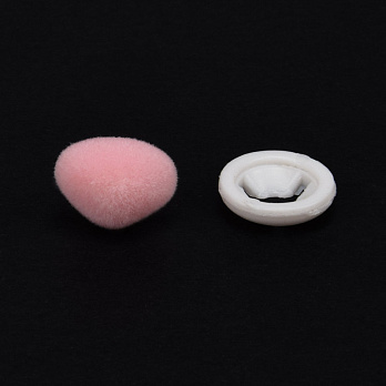 Носик бархатный со штифтом (с заглушкой), 15х11,5 мм, Розовый (DIF-056620)