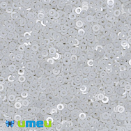 Пайетки Италия круглые плоские, 2 мм, Белые №1004 Bianco Ghiaccio Opaline (PAI-039169)