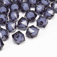 Намистини для сумок ОПТ Акрилові, Куб гранований, 10х9,5 мм, Синьо-сірі (BUS-059647)