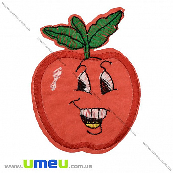 Термоаплікація Яблуко, 8х6 см, Червона (APL-022366)