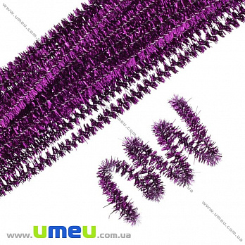 Синельная проволока, Сиреневая блестящая, 30 см (DIF-030547)