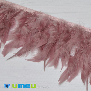 Перья индейки на ленте, 10-15 см, Пудровые (PER-038950)