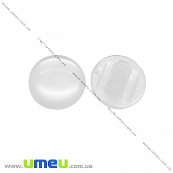 Пуговица пластиковая на ножке Круглая, 11 мм, Белая (PUG-016497)