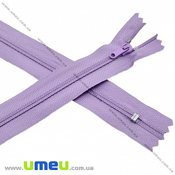 Блискавка (змійка) брючна спіральна напівпотайна нероз'ємна, 20 см, Тип 3, Бузкова (ZIP-020719)