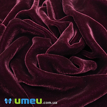 Оксамит італійський шовковий, Ширина 20 см, Вишневий (TKN-038587)