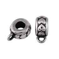 Бейл з нержавіючої сталі, 11,5 х8,5х5 мм, Темне срібло (STL-055869)