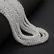 Намистини ронделі, 3,5х3 мм, Білі AB (BUS-029926)