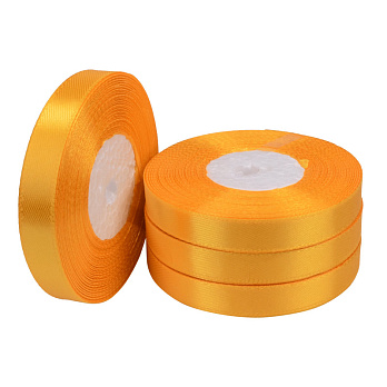 Атласная лента, 10 мм, Оранжевая (LEN-058943)