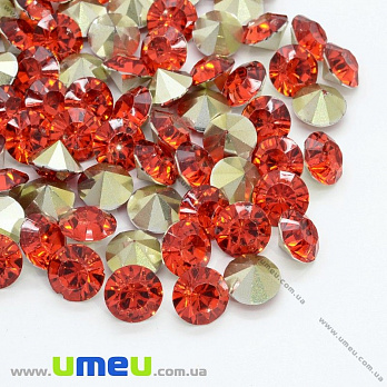 Стрази пластикові, 6 мм, Теракотові, Конус (STR-014356)