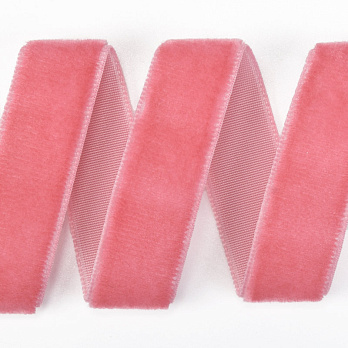 Стрічка оксамитова, 15 мм, Коралова (LEN-060289)