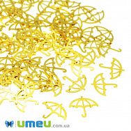 Декоративний елемент Парасолька, 5х4,5х0,1 мм, Золото (DIF-047134)