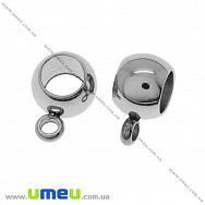 Бейл з нержавіючої сталі, 9х6х5 мм, Темне срібло (STL-028375)