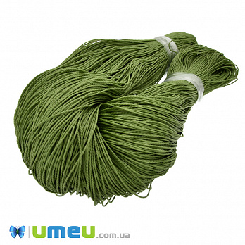 Полиэстеровый шнур крученый, 1 мм, Оливковый(LEN-047430)