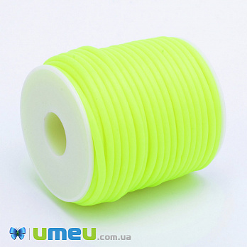 Шнур каучуковый полый, 3 мм, Лимонный (LEN-040186)