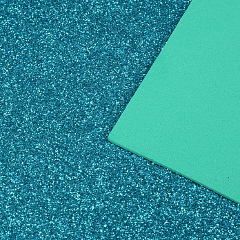 Фоаміран глітерний, 2 мм, Бірюзовий, 20х30 см (FOM-056427)