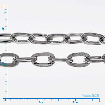 Ланцюг, Темне срібло, 6,5х4 мм (ZEP-056050)