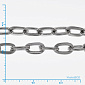Ланцюг, Темне срібло, 6,5х4 мм (ZEP-056050)