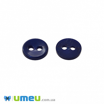 Пуговица пластиковая Круглая, 11,5 мм, Синяя (PUG-047940)