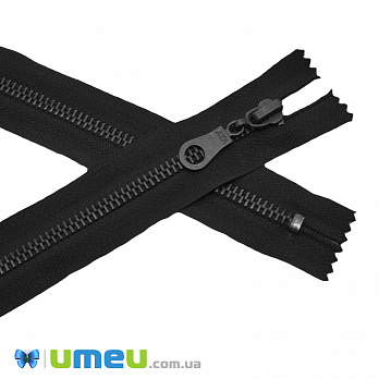 Молния металлическая неразъемная, 16 см, Тип 5, Черная, Черный (ZIP-045372)
